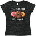 thumbnail image 3 of Inktastic Life is Better with Donuts Women's T-Shirt, 3 of 5