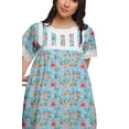 thumbnail image 5 of Moomaya Printed Sleepwear Cotton Ruffled Border Womens Maxi Nightdress, 5 of 6