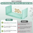 thumbnail image 3 of Ktaxon 75-Gallon Collapsible Storage Deck Box, Green Plastic Outdoor Garden Container with Easy Set Up, 3 of 11