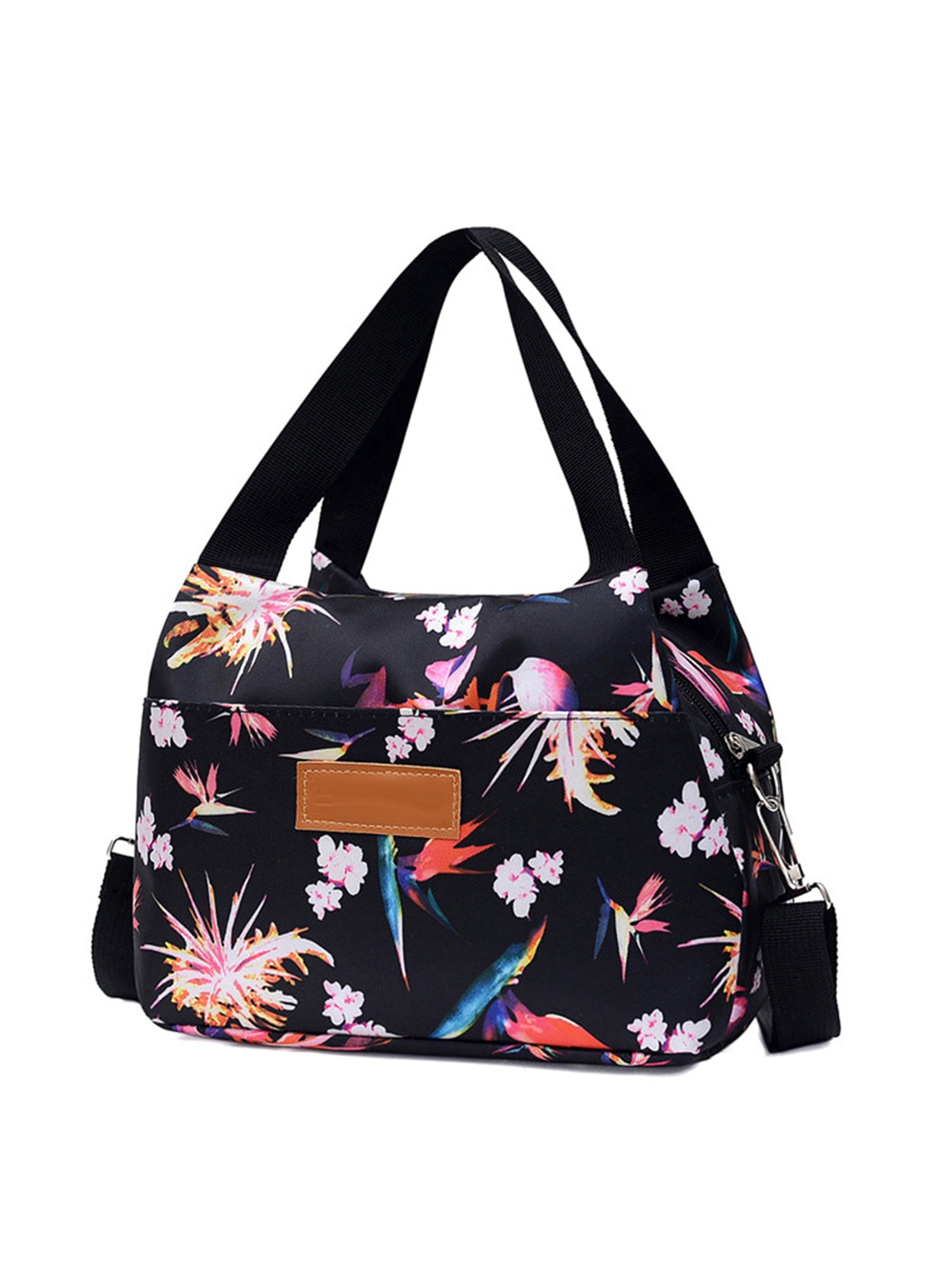 Lumento Women Top Handle Floral Print Shoulder Bag Ladies Classic Designer  Handbag Fashion Work Travel Multi Pocket Tote Beige 