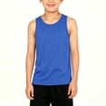 thumbnail image 4 of FRSASU Boy's Tank Tops Comfortable Loose Summer Crew Neck Tank Top Casual Solid Color Cotton Sleeveless Tops Blue, 4 of 8