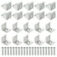thumbnail image 1 of Clips para Tiras LED Uxcell, 30pcs Soportes de Montaje de Acero Inoxidable para Canal de Aluminio LED en Forma de V de 16mmx16mm, 1 of 7