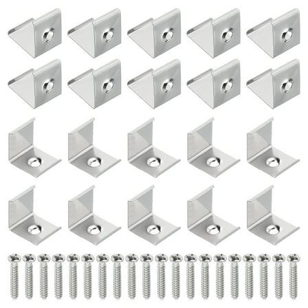Uxcell LED Strip Clips, 30pcs Stainless Steel Mounting Brackets Fixing Clip for 16mmx16mm V Shaped LED Aluminum Channel