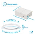 thumbnail image 6 of Infibrite 6” White Baffle Trim LED Light Fixture, Dimmable Slim Ceiling Recessed Downlight, Bright White, 6 Pack, 6 of 10
