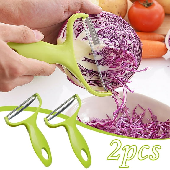 AURIGATE 2pcs Cabbage Shredder, Wide Mouth Stainless Steel Fruit Vegetable Potato Peeler Cabbage Graters Kitchen Must Have for Home Restaurants