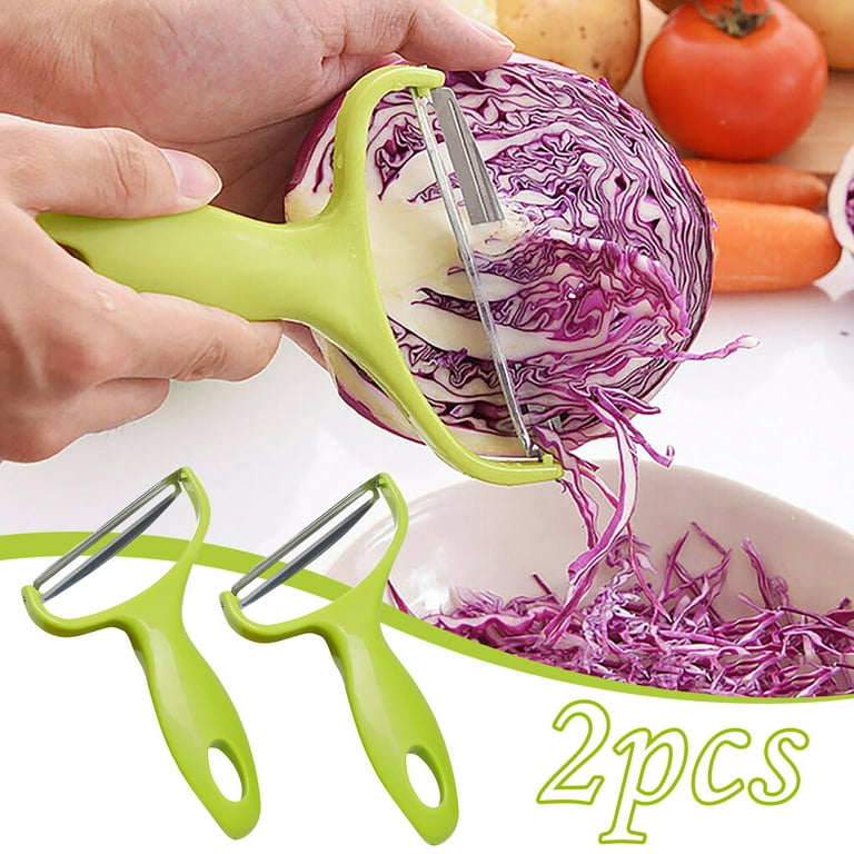 AURIGATE 2pcs Cabbage Shredder, Wide Mouth Stainless Steel Fruit Vegetable  Potato Peeler Cabbage Graters Kitchen Must Have for Home Restaurants