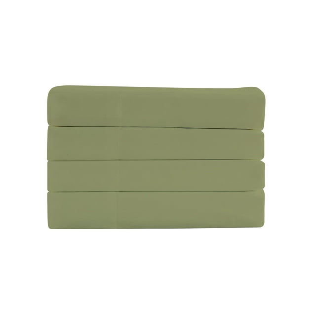 Super Soft 1800 Series Cotton Touch Microfiber 4 Piece Sheet Set (Sage, King Size)