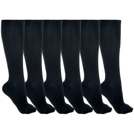 Winterlace - Plus Size Women’s Trouser Socks, 6 Pairs, Opaque Stretchy ...