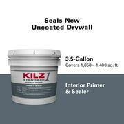 KILZ 1 STANDARD Interior Water-Based Wall Primer for Multi-Surface Use, 3.5 Gallon