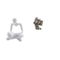 thumbnail image 1 of Figura de pensador abstracto,Estatua de pensador abstracto,decoración para el hogar,Figura humana decorativa para oficina,coleccionable,Figuras de búho,Figuras de búho,animales, 1 of 8