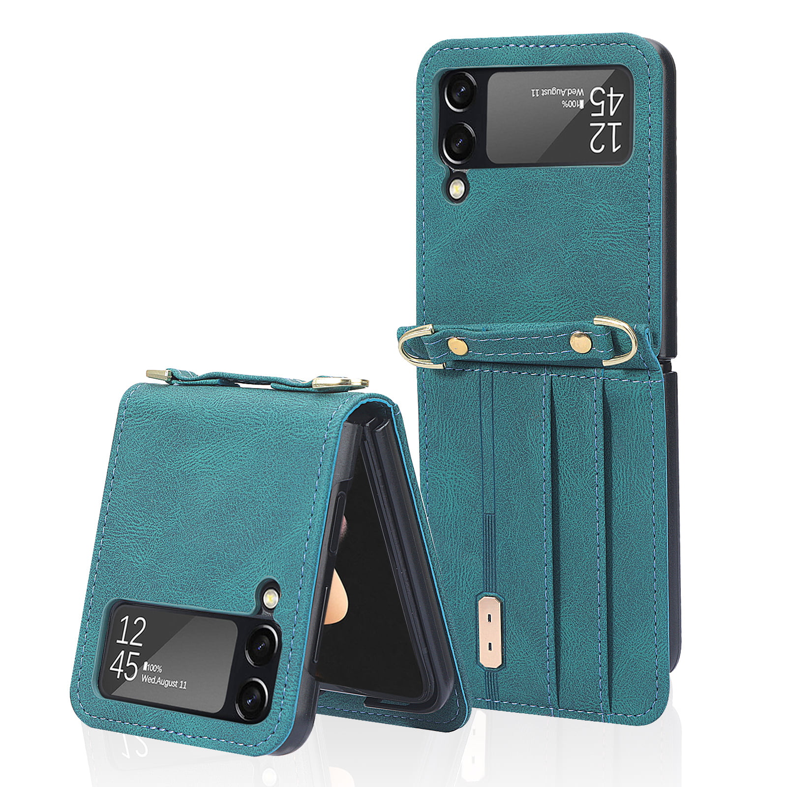 Z Flip 3 Case, Galaxy Z Flip 3 Wallet Case, Allytech Premium PU