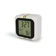 thumbnail image 2 of Polaroid White Desktop Digital Clock with 12/24 Hour Display, Indoor Temperature, Calendar Display, Alarm/Snooze Functionalities with Back Light (White), 2 of 8