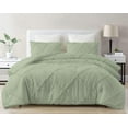 thumbnail image 2 of DNG Creations 5 Piece Diamond Ruffle Comforter 100% Egyptian Cotton, 800TC - Solid Light Sage Colour - Super Soft 550 GSM All Season ( Full/Queen - Size ), 2 of 6