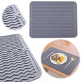 thumbnail image 4 of BLEEUS 40 X 30 Cm Silicone Dish Drying Mat Rectangle Drip Mat For Dishes Kitchen Daily Supplies (40X30), 4 of 10