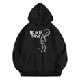thumbnail image 3 of No Golf Today Print Unisex Hoodie Long Sleeve Pocket Casual Fall Basic Sweatshirt Crewneck Pullover Tops, 3 of 5