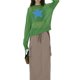thumbnail image 2 of Sunloudy Suéter de manga larga para mujer, suéter básico con estampado de estrellas, cuello redondo, tops de punto Sunloudy  moda, 2 of 5