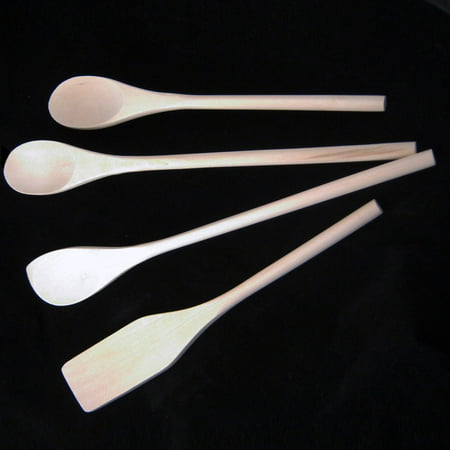 4 Pc Cooking Tools Set Solid Wood Spoons Kitchen Utensils Cook Chef Spatula