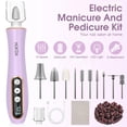thumbnail image 2 of Kit de manicura y pedicura Hoxida, luz LED de 360°, 10 velocidades, inalámbrica, 2 of 9