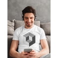 thumbnail image 2 of Vasarely 3d Cube Figure Tee Men's -Image by Shutterstock, 2 of 4