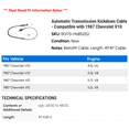 thumbnail image 2 of Automatic Transmission Kickdown Cable - Compatible with 1987 Chevy V10, 2 of 2