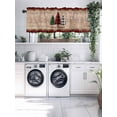 thumbnail image 3 of Farmhouse Merry Christmas Kitchen Valances for Windows Red Black Buffalo Plaid Xmas Trees Valance Curtains&nbsp; for Kitchen /Living Room/Bedroom/ Bathroom Decor, 54"x18 " ,Rod Pocket 1 Panel,, 3 of 7
