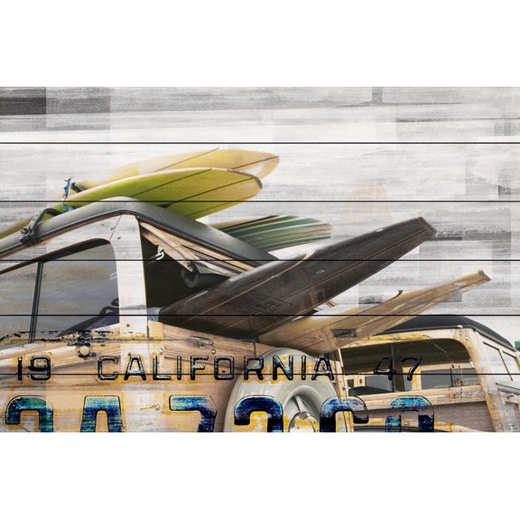 Parvez Taj "Cali Day" Print on White Wood