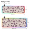 thumbnail image 3 of Purple Vines RGB Gaming Mouse Pad Large Keyboard Mat Rubber Base 13 Light Modes, 3 of 6