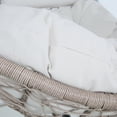 thumbnail image 6 of Ulax Furniture Indoor/Outdoor Wicker Hanging Basket Swing Chair Hammock Tear Drop Chair with Stand (Beige), 6 of 9