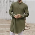 thumbnail image 1 of Ensemble de Robe Musulmane en Coton pour Homme Style Arabe à Manches Longues, Boutonnée à l'Avant, Robe Décontractée pour Usage Quotidien, 1 of 9