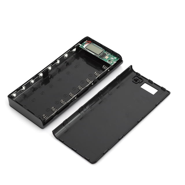 Kit De Caja De Banco De Energía De Bricolaje, Caja De Carcasa De Banco De Energía De Bricolaje Con Salida USB Dual 8x18650 Caja De Almacenamiento De Batería De Bricolaje Fuente