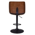 thumbnail image 6 of Home Square 32.5" Leather Bar Stool in Black/Walnut - Set of 3, 6 of 8