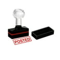 thumbnail image 1 of Uxcell Black Plastic Stamp Self Inking Red Ink Office Stamps Pre Inked Message Stamp 1.8'' x 0.8'' Posted, 1 of 6