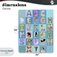 thumbnail image 4 of Stupell Industries Contemporary Animal Alphabet in Blue Canvas Art, 36 x 48, by Carla Daly, 4 of 8