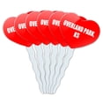 thumbnail image 1 of Overland Park KS Heart Love Cupcake Picks Toppers - Set of 6, 1 of 1