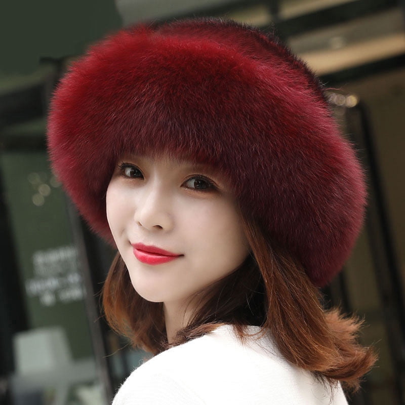 Extra Fluffy Red Faux Hat