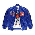 thumbnail image 4 of Men's Starter Royal Denver Broncos Exclusive Satin Full-Snap Varsity Jacket, 4 of 4