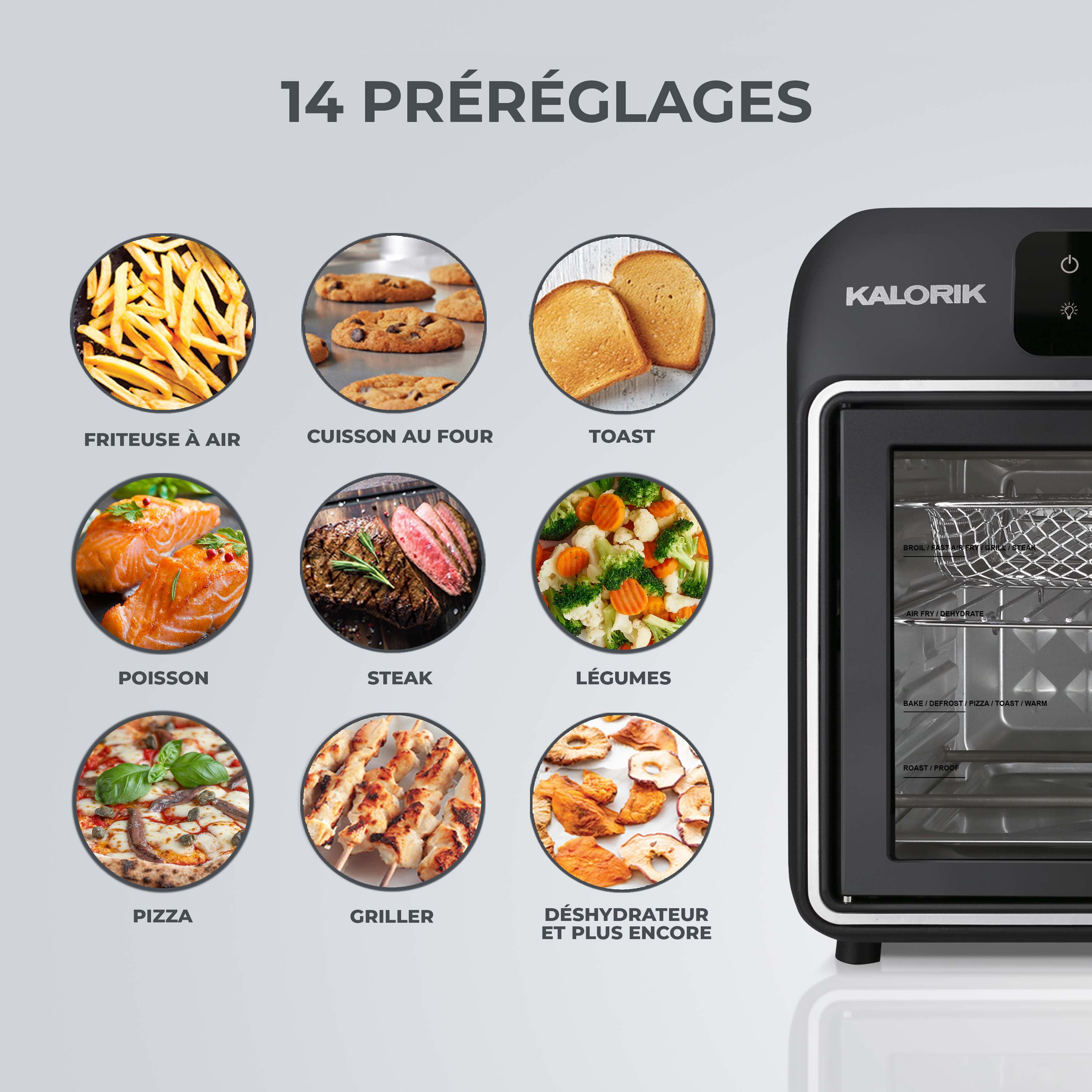 Kalorik Designer Series 26 QT Air Fryer and Convection Oven, Black with Silver (AFO52786BS43), Air Fryer and Convection Oven