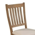 thumbnail image 3 of Tess 24 Inch Set of 2 Dining Side Chair Slatted Back Beige Cushion Brown, 3 of 6