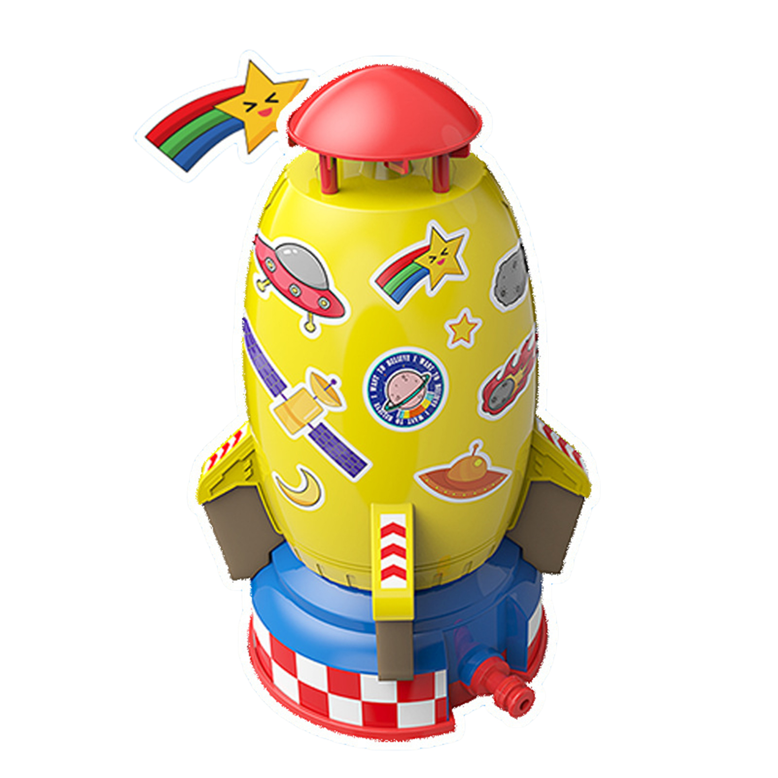 Children Spray Water Launcher Rotating Flying Water Spray Toy Water Pressure Liftoff Sprinkler