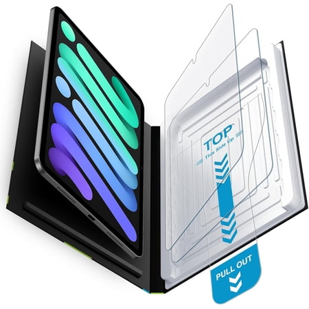 2 Pack Matte Glass Screen Protector for iPad Mini 7 (A17 Pro) 2024 & Mini 6 2021 8.3 Inch with Quick Installation Tray, Anti-Glare & Anti-Fingerprint Tempered Glass for iPad Mini 7th & 6th Gen