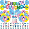 62 pcs Blues Clues Party Supplies, Happy Birthday Banner, Cake Topper, Cupcake Toppers, Latex Balloons, Invitation Cards, Puppy Party for Kids Family Birthday Party Supplies