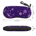 thumbnail image 2 of Bingfone Crystal Purple Snowflake Print Sunglasses Case Portable Travel Zipper Eyeglasses Case With Hook, 2 of 6