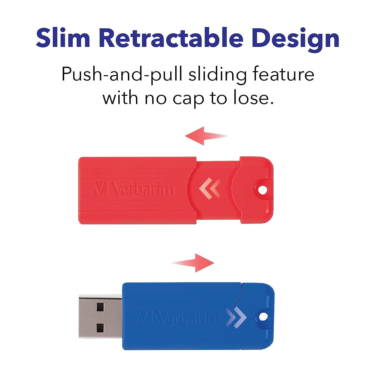 Verbatim 32GB PinStripe USB 3.2 Gen 1 Flash Drive – 5pk – Assorted