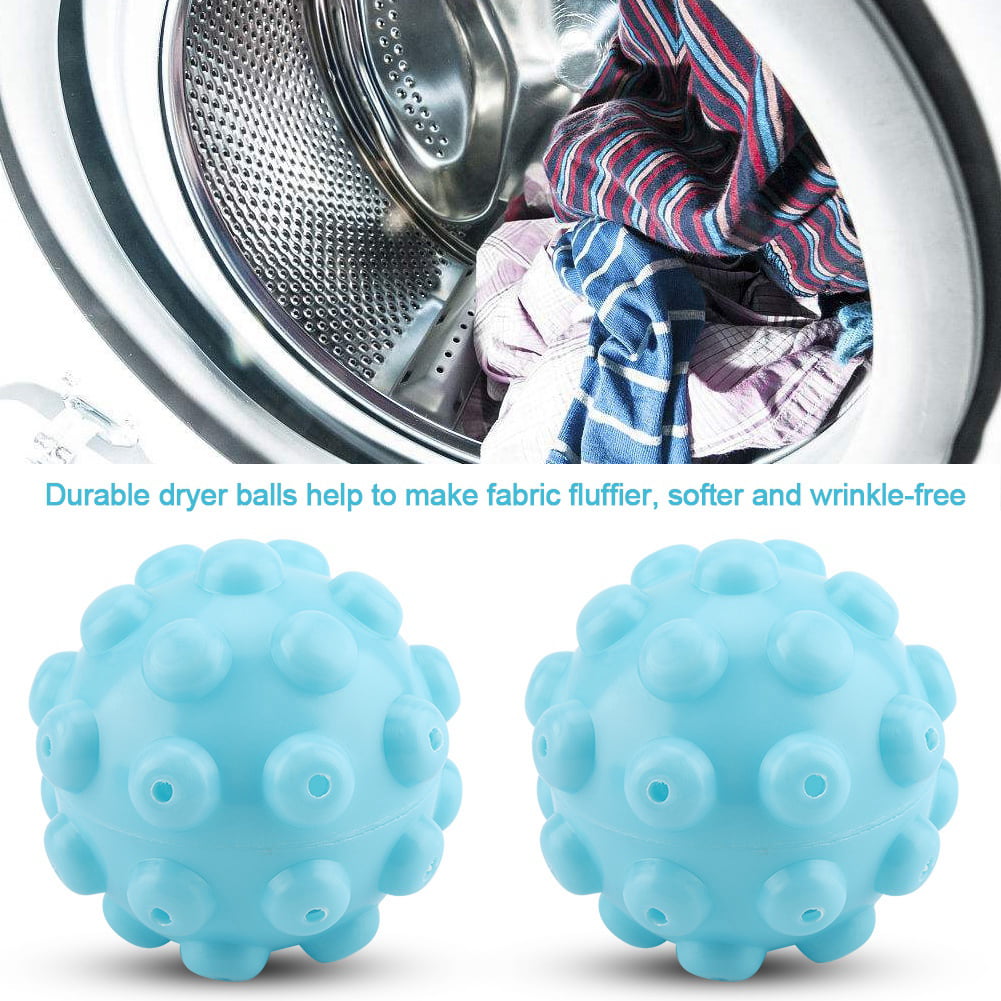 Tebru Dryer Balls,2Pcs/Set Blue PVC Reusable Dryer Balls Laundry Washing Drying  Fabric Softener Ball Accessories, Laundry Washing Ball - Walmart.com
