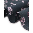 thumbnail image 5 of DARING DIVA Floral Smocked Long Sleeve A-Line Flowy Midi Fall Dress XS Dark Blue, 5 of 6