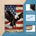 thumbnail image 2 of Spiral Notebook,Double-Wire Spiral College Lined Journal Notebook for Study and Notes,100 Pages,5.71x 8.26 in - Bald Eagle Spreading Wings Over the American Flag, 2 of 7