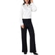 thumbnail image 2 of INSPIRAR CHIC Blusas Elegantes de Manga Larga de Satén de Seda para Mujeres, Cuello en V, Color Blanco, 2 of 6