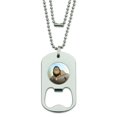 thumbnail image 1 of Lion on a Rock Military Dog Tag Bottle Opener Pendant, 1 of 3