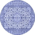 thumbnail image 1 of Ahgly Company Indoor Round Medallion Blue Traditional Area Rugs, 6' Round, 1 of 4