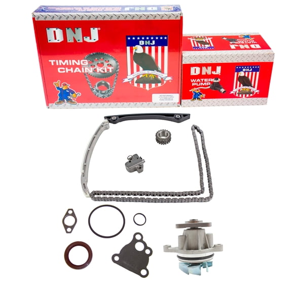 DNJ TK4318WP Timing Chain Kit with Water Pump Fits Cars & Trucks 15-20 Ford 2.3L L4 DOHC 16V